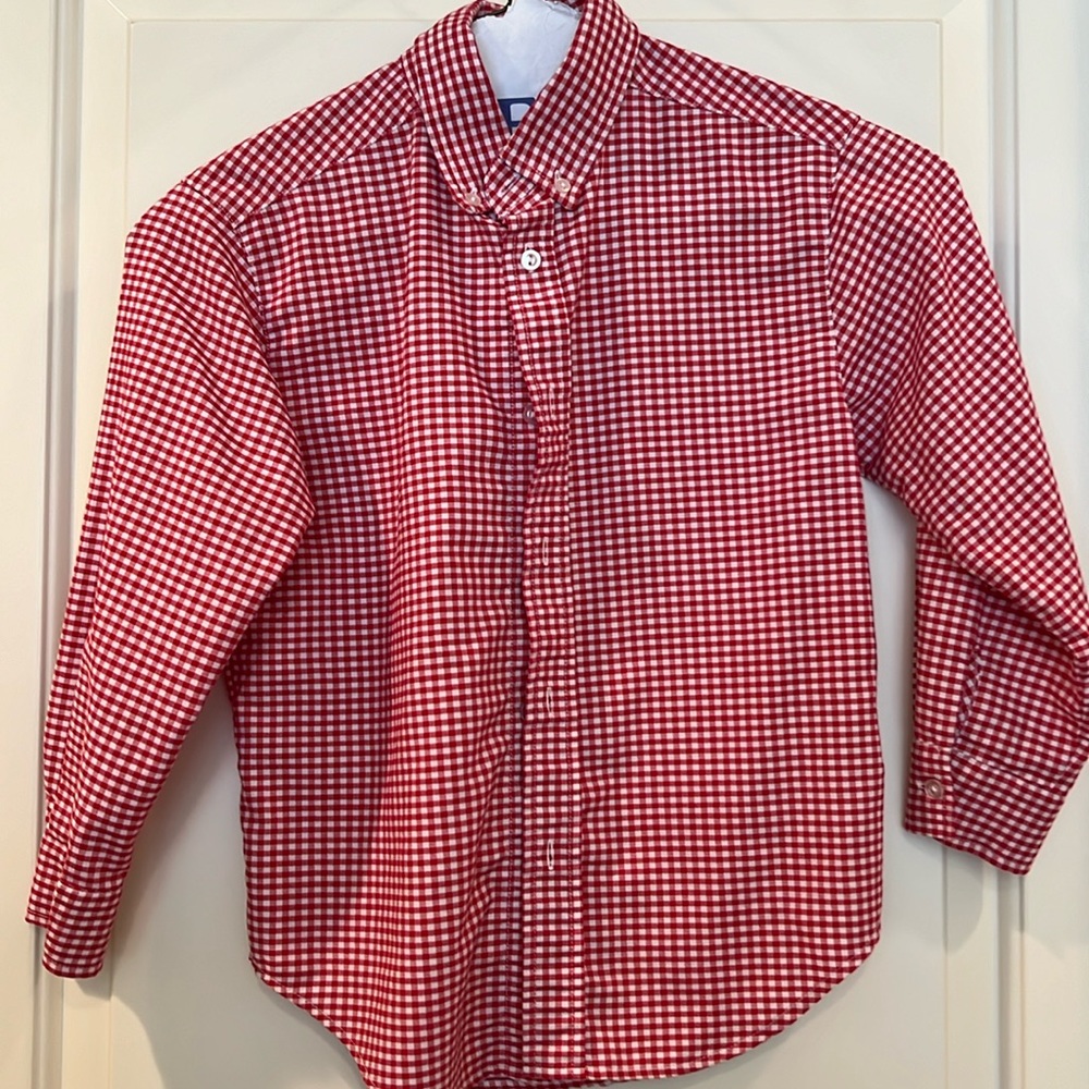 Red check Buttondown Sz 6